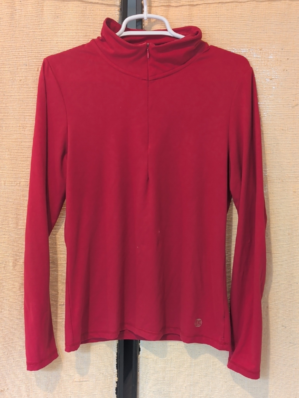 Source Unknown Bright Pink Long-Sleeve Quarter Zip Lightweight Top